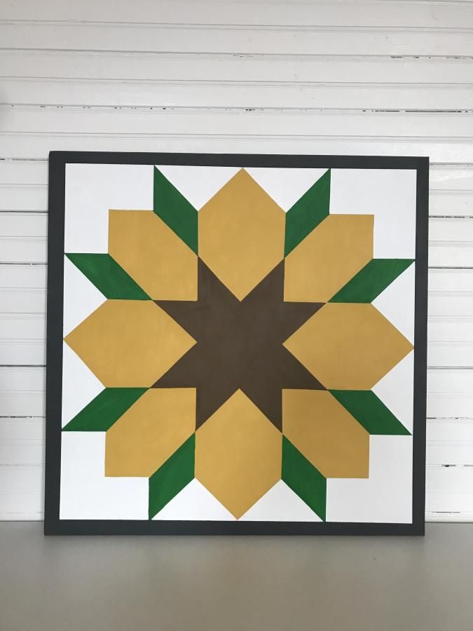 Winchester Texas Quilt Block Trail Sunflower 2'x2' 85.00